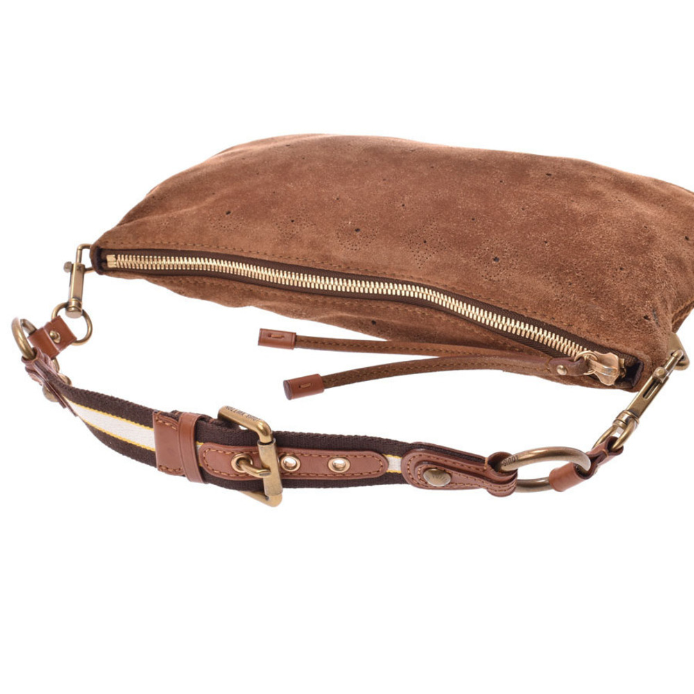 Louis Vuitton Shoulder Brown Monogram Suede Bag Mocha Pochette Onatah - Picture 3 of 11